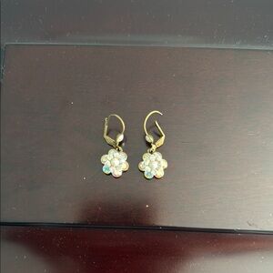 Elegant Gold colored Flower Earrings